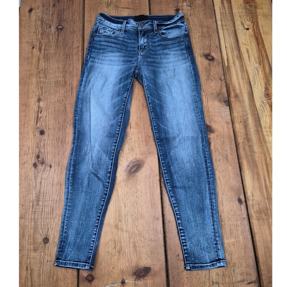 Buckle Black Fit No. 76 Ankle Skinny Jeans Medium Wash Blue Denim Size 25